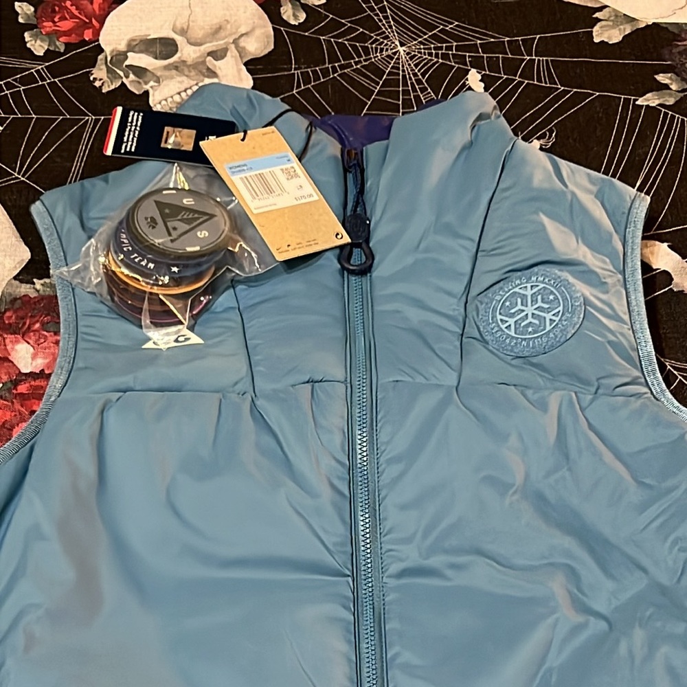 NWT NIKE ACG THERMA-FIT TEAM USA ROPE DE DOPE PACKABLE INSULATED OLYMPIC VEST M - Picture 2 of 11